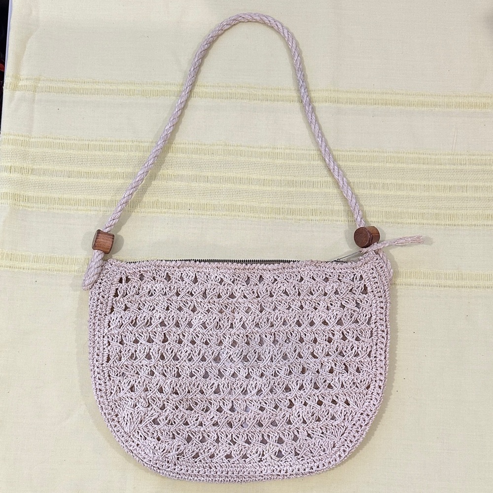 Elegant Cream Crochet Women's Bag